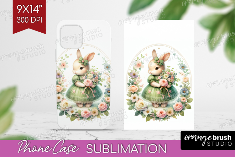 Vintage Bunny Phone Case PNG - Cute Bunny Case PNG