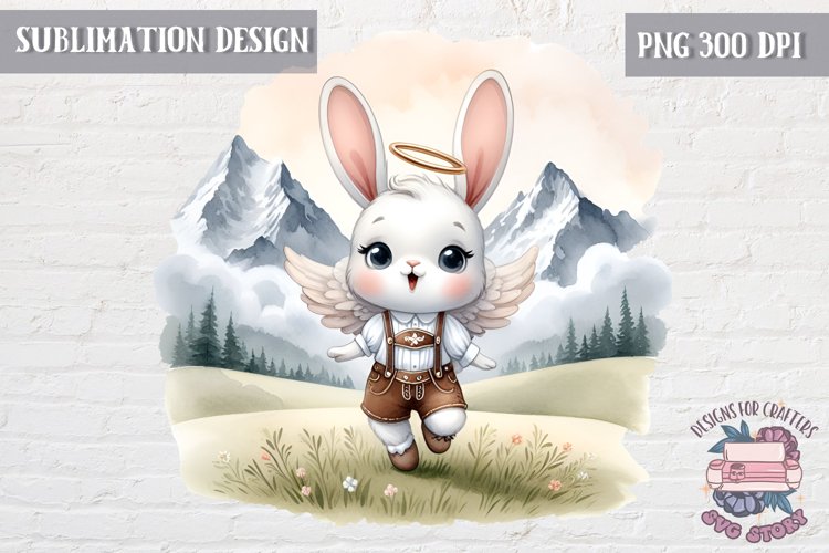 Cute bunny Vintage PNG Sublimation Design Kids Decor Singing