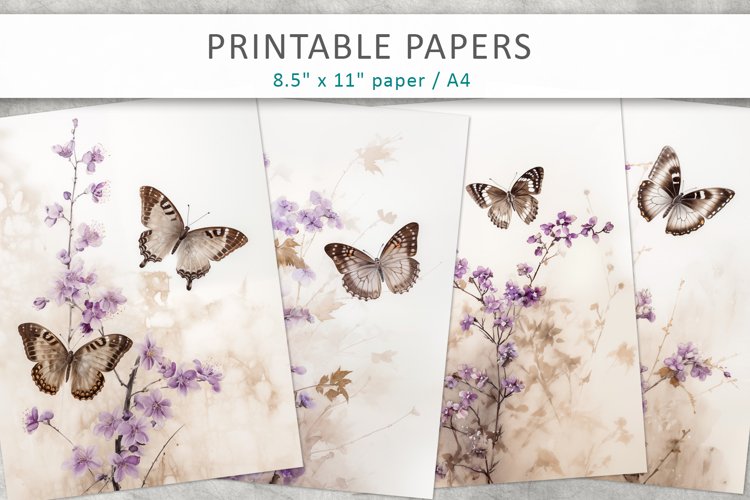 Butterfly Scrapbook Paper Image 13