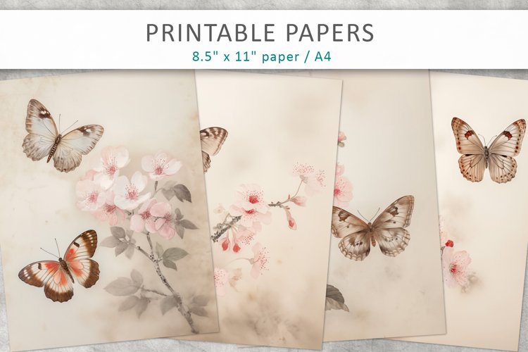 Butterfly Scrapbook Paper Image 17
