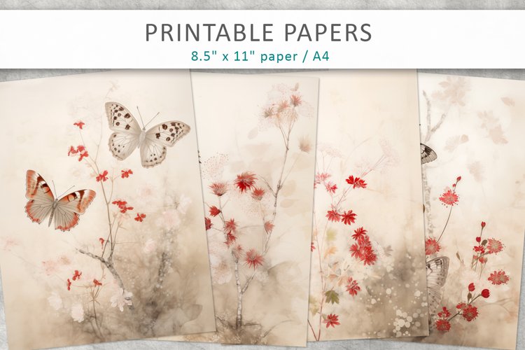 Butterfly Scrapbook Paper Image 8