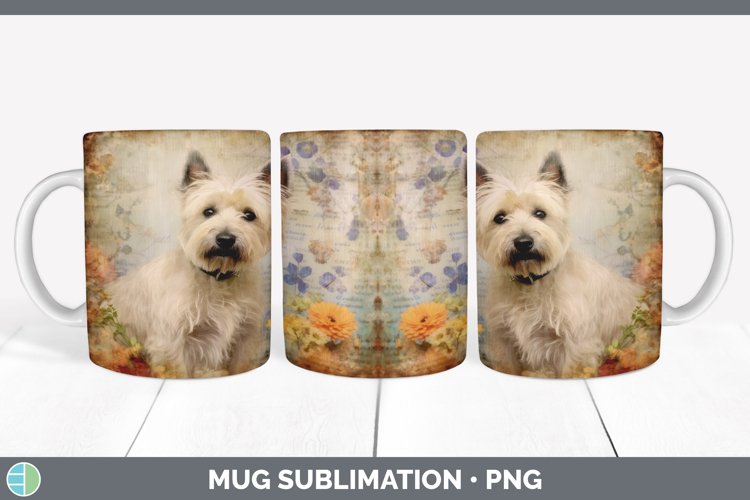 GorgeousDecoupage Cairn Terriers Mug Wrap design.
