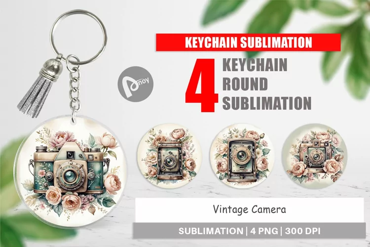 Keychain Vintage Camera