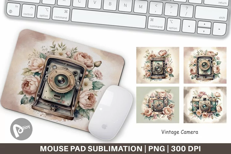 Mouse Pad Vintage Camera