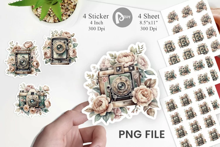 Vintage Camera Sticker