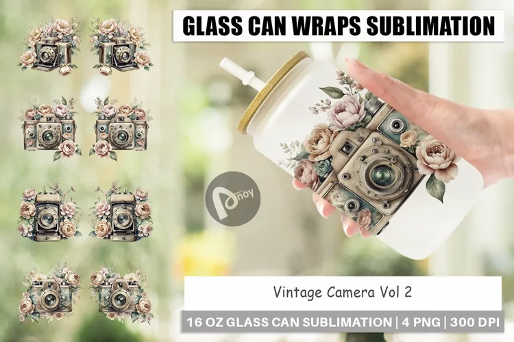 Glass Can Vintage Camera