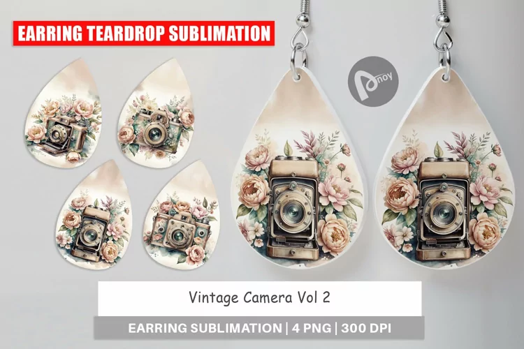 Earring Vintage Camera