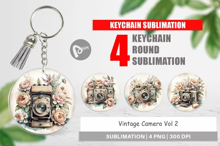 Keychain Vintage Camera