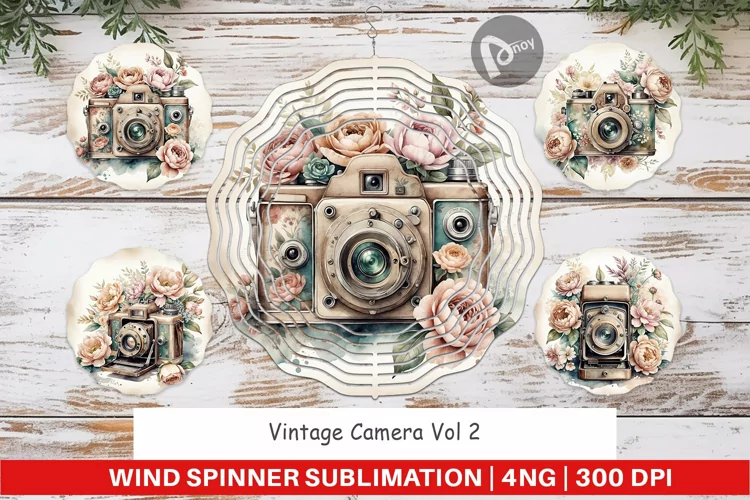 Wind Spinner Vintage Camera