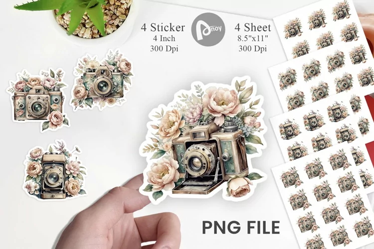 Vintage Camera Sticker