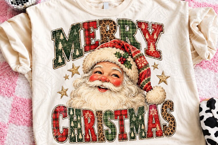 Vintage Camouflage Santa Christmas PNG example image 1
