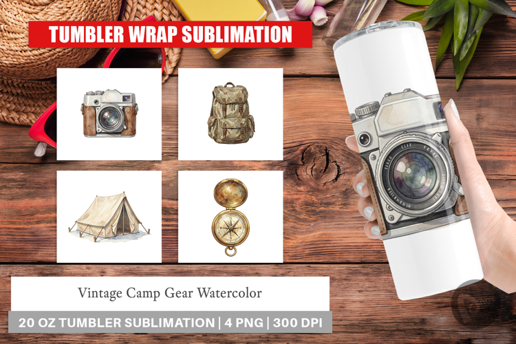 Vintage Camp Gear Tumbler