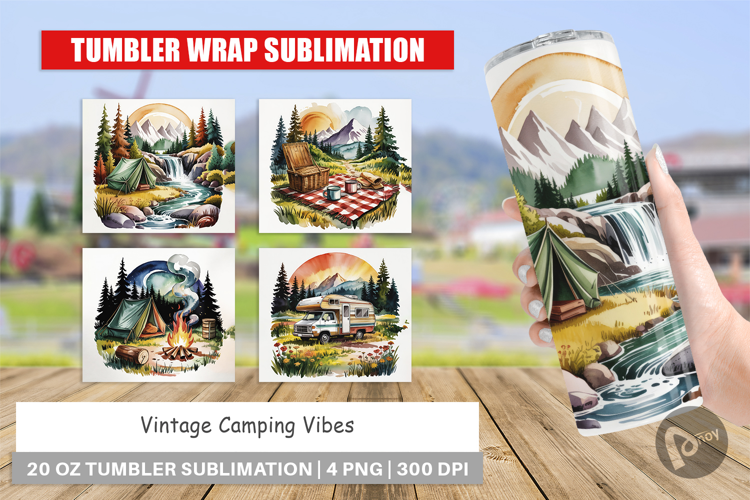 Tumbler Vintage Camping Vibes