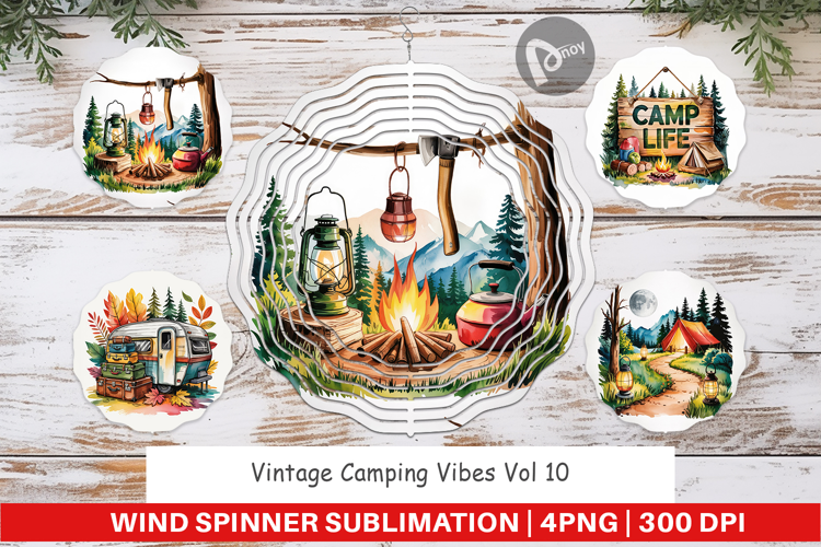 Wind Spinner Vintage Camping Vibes