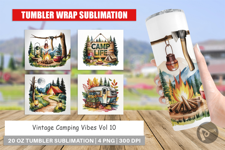 Tumbler Vintage Camping Vibes