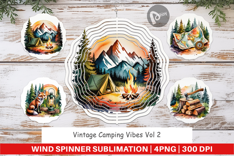 Wind Spinner Vintage Camping Vibes