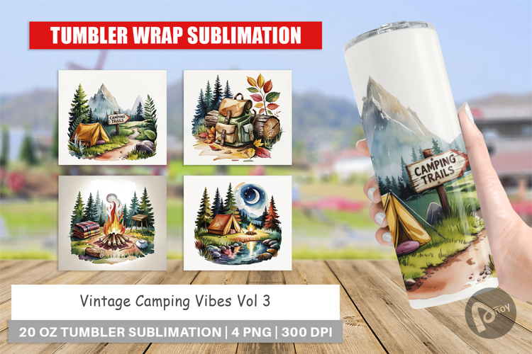 Tumbler Vintage Camping Vibes