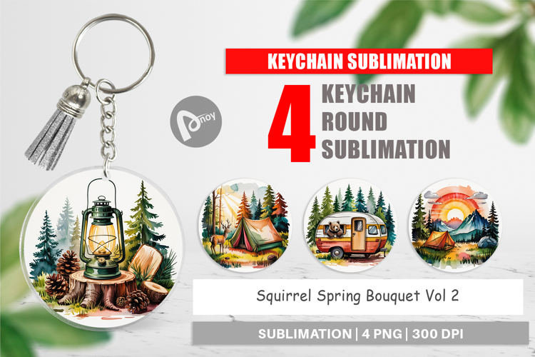 Keychain Vintage Camping Vibes