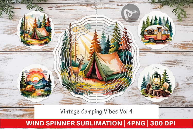 Wind Spinner Vintage Camping Vibes