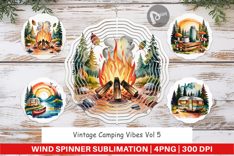 Wind Spinner Vintage Camping Vibes
