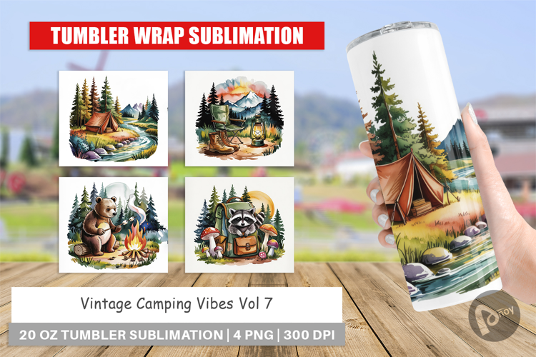 Tumbler Vintage Camping Vibes