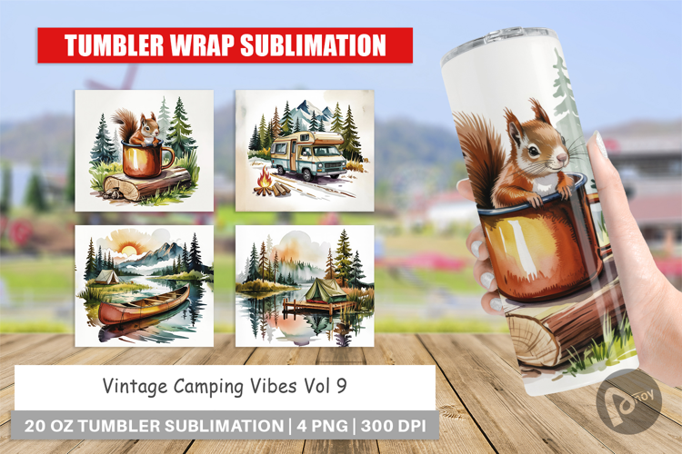 Tumbler Vintage Camping Vibes