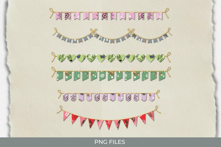 Vintage Cancer Sign Seamless Pattern Bunting Banner Sets