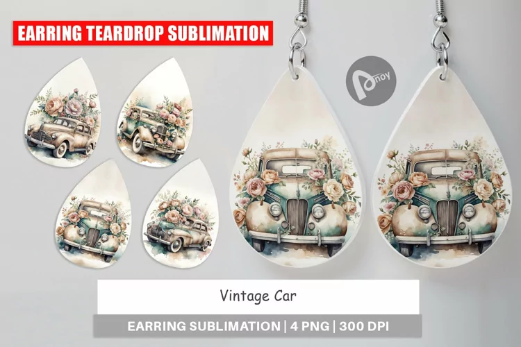 Earring Vintage Car