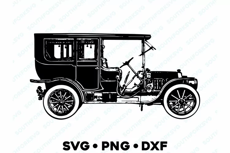 Vintage Classic Antique Car Design Files SVG PNG DXF