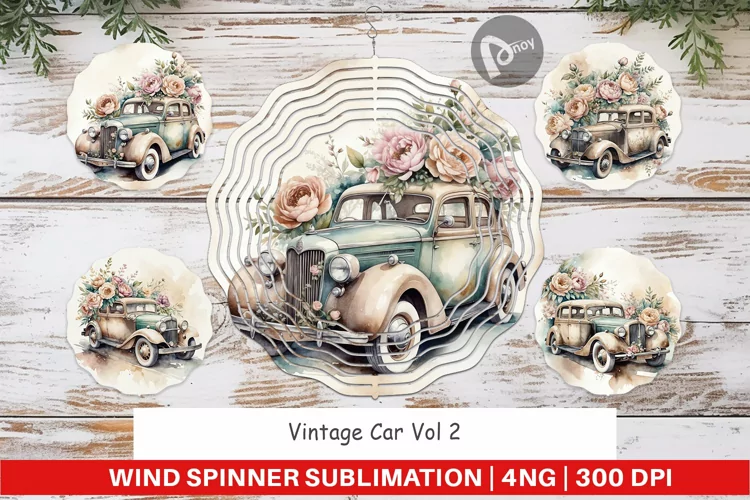 Wind Spinner Vintage Car