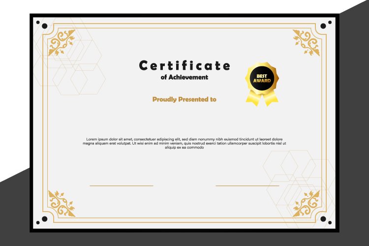 Vintage certificate business template document design