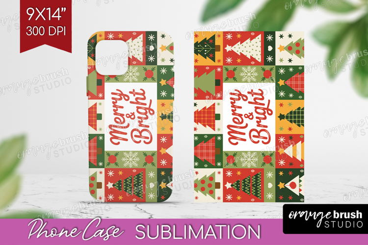 Vintage Christmas Phone Case PNG - Retro Xmas Case PNG