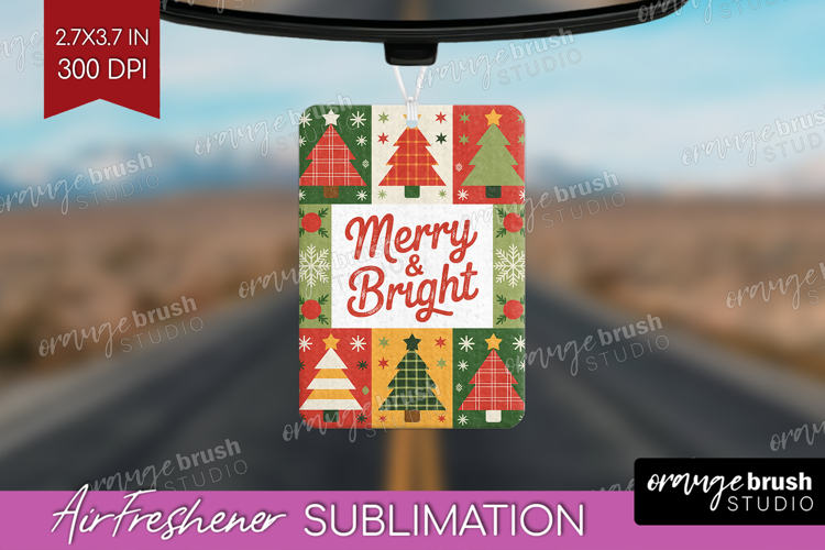 Vintage Christmas Air Freshener PNG - Retro Xmas PNG