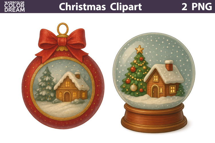 Vintage Christmas Clipart | Cute Christmas Sublimation