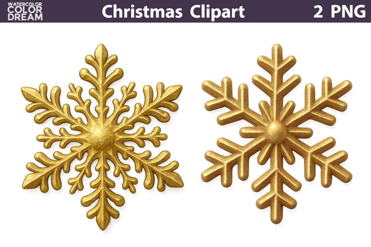 Vintage Christmas Clipart | Snowflake Sublimation