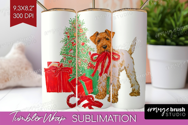 Vintage Christmas Tumbler Wrap - Retro Xmas Tumbler PNG