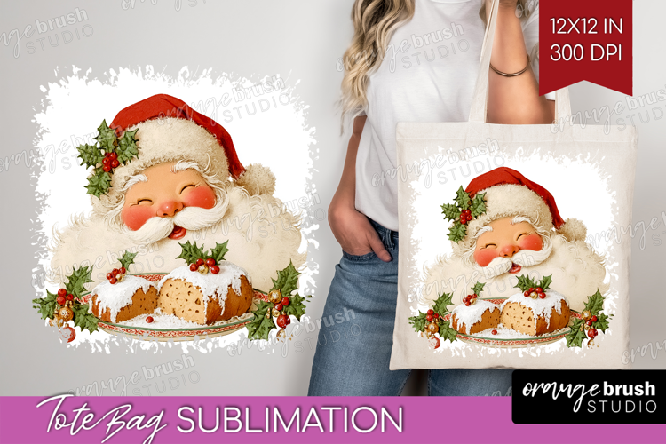 Vintage Christmas Tote Bag - Retro Xmas Tote Bag PNG