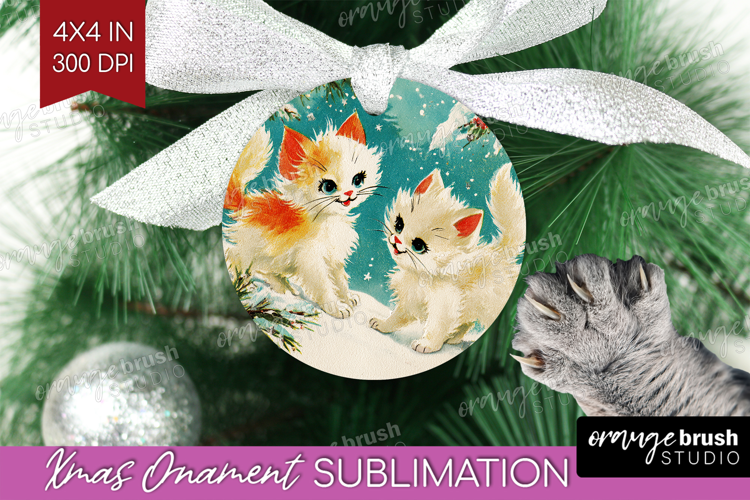 Vintage Christmas Ornament PNG - Retro Xmas PNG Sublimation