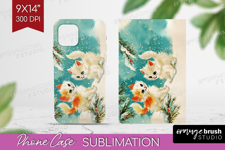 Vintage Christmas Phone Case PNG - Retro Xmas Case PNG
