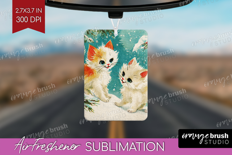 Vintage Christmas Air Freshener PNG - Retro Xmas PNG