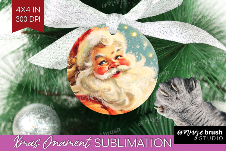 Vintage Christmas Ornament PNG - Retro Xmas PNG Sublimation