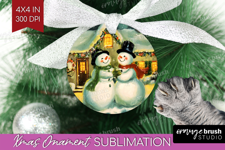 Vintage Christmas Ornament PNG - Retro Xmas PNG Sublimation