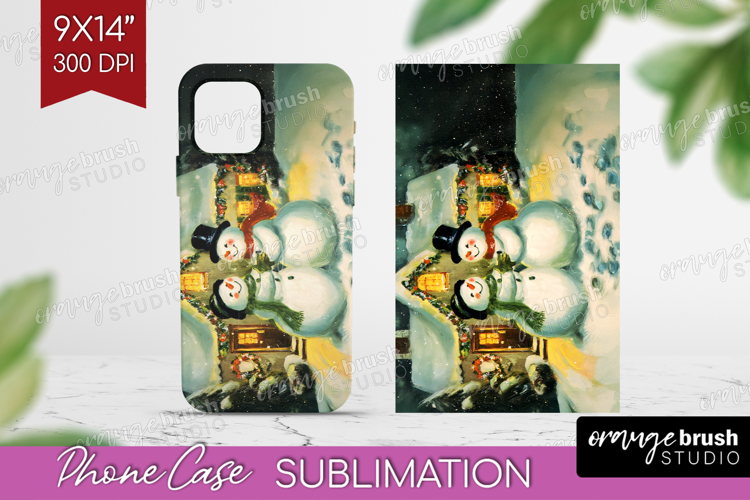 Vintage Christmas Phone Case PNG - Retro Xmas Case PNG