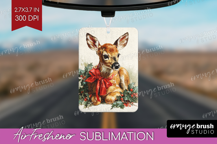 Vintage Christmas Air Freshener PNG - Retro Xmas PNG