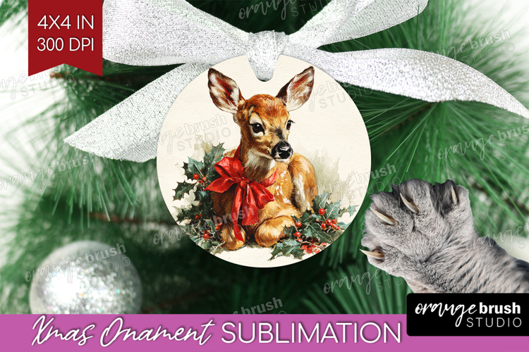 Vintage Christmas Ornament PNG - Retro Xmas PNG Sublimation