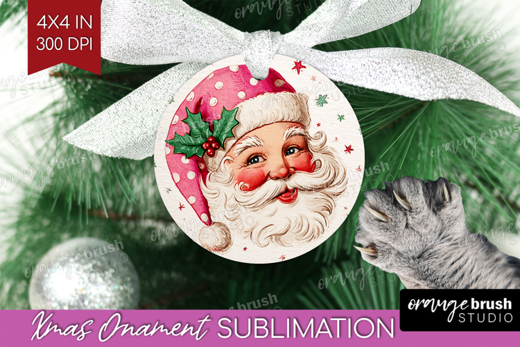 Vintage Christmas Ornament PNG - Retro Xmas PNG Sublimation