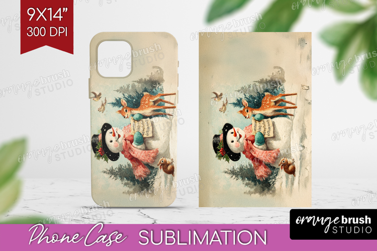 Vintage Christmas Phone Case PNG - Retro Xmas Case PNG