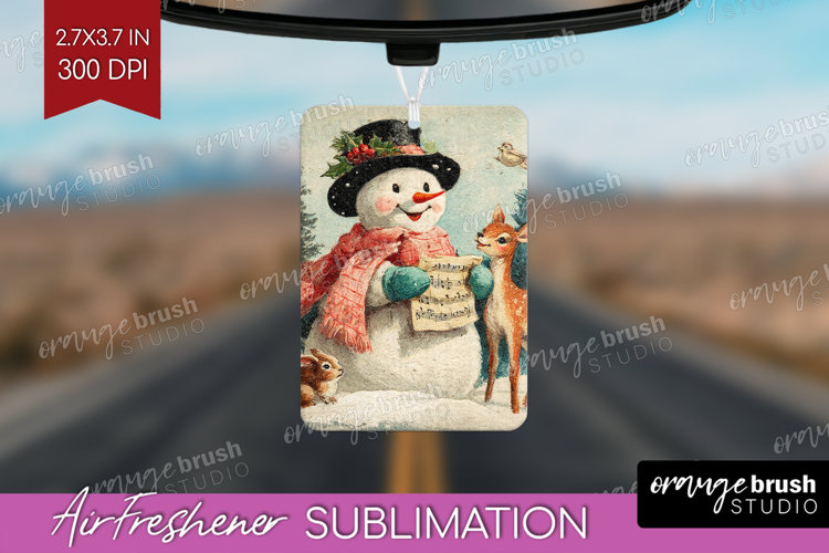Vintage Christmas Air Freshener PNG - Retro Xmas PNG