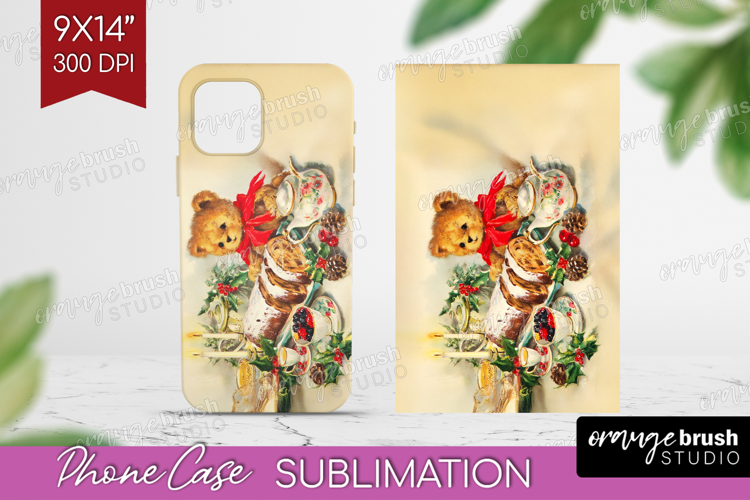 Vintage Christmas Phone Case PNG - Retro Xmas Case PNG