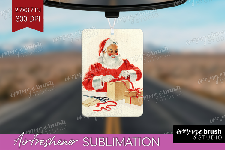 Vintage Christmas Air Freshener PNG - Retro Xmas PNG